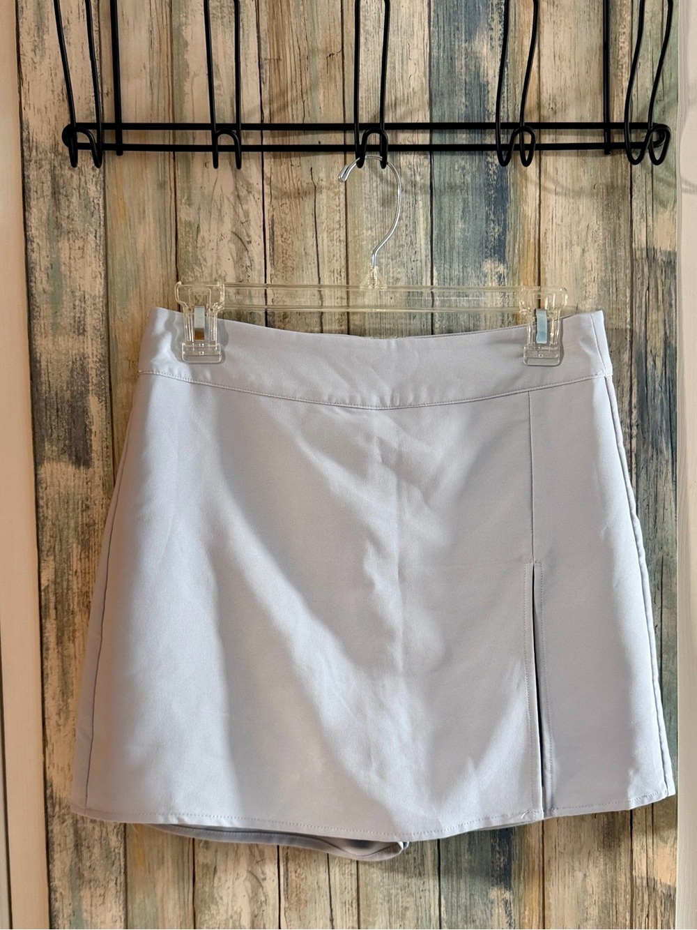 HAVE LA : Light Blue Mini Crepe Skort with Front Slit (Crepe material)